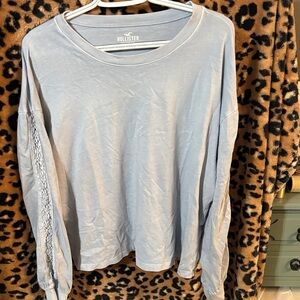 Hollister Women's Sky Blue Long Sleeve Tee